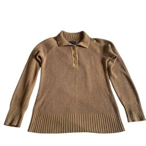 Pendleton Textured Knit Henley Sweater – Tan / Size S